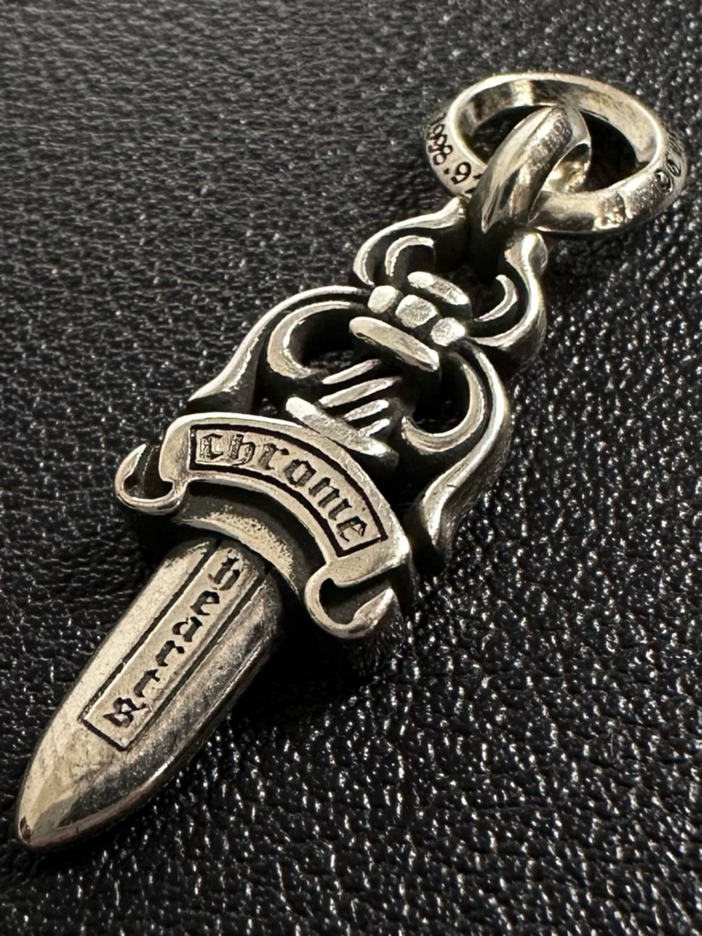 Chrome Hearts Mini Double Dagger Pendant 925 Sterling Silver 3.9g